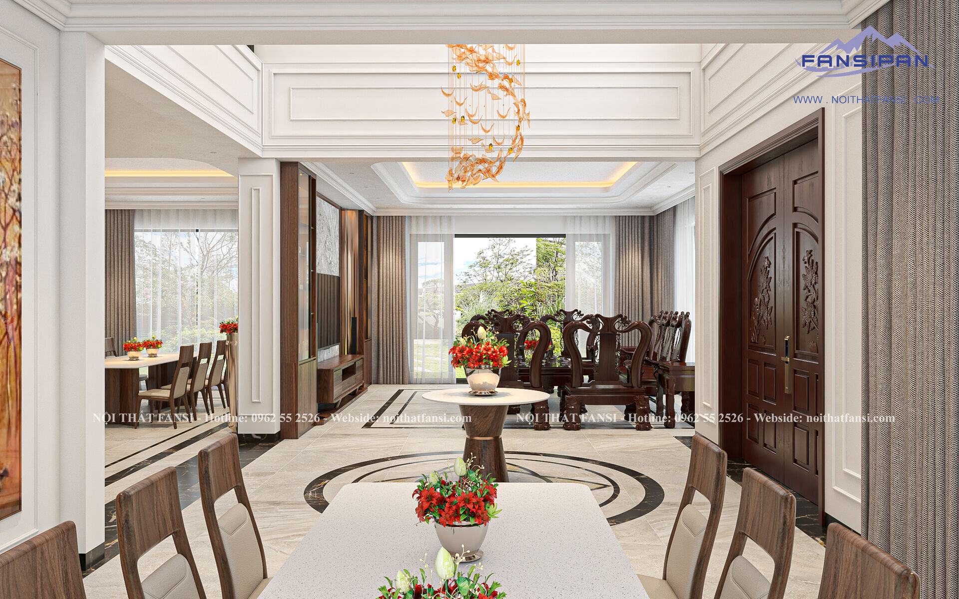 THIẾT KẾ NỘI THẤT BIỆT THỰ TÂN CỔ