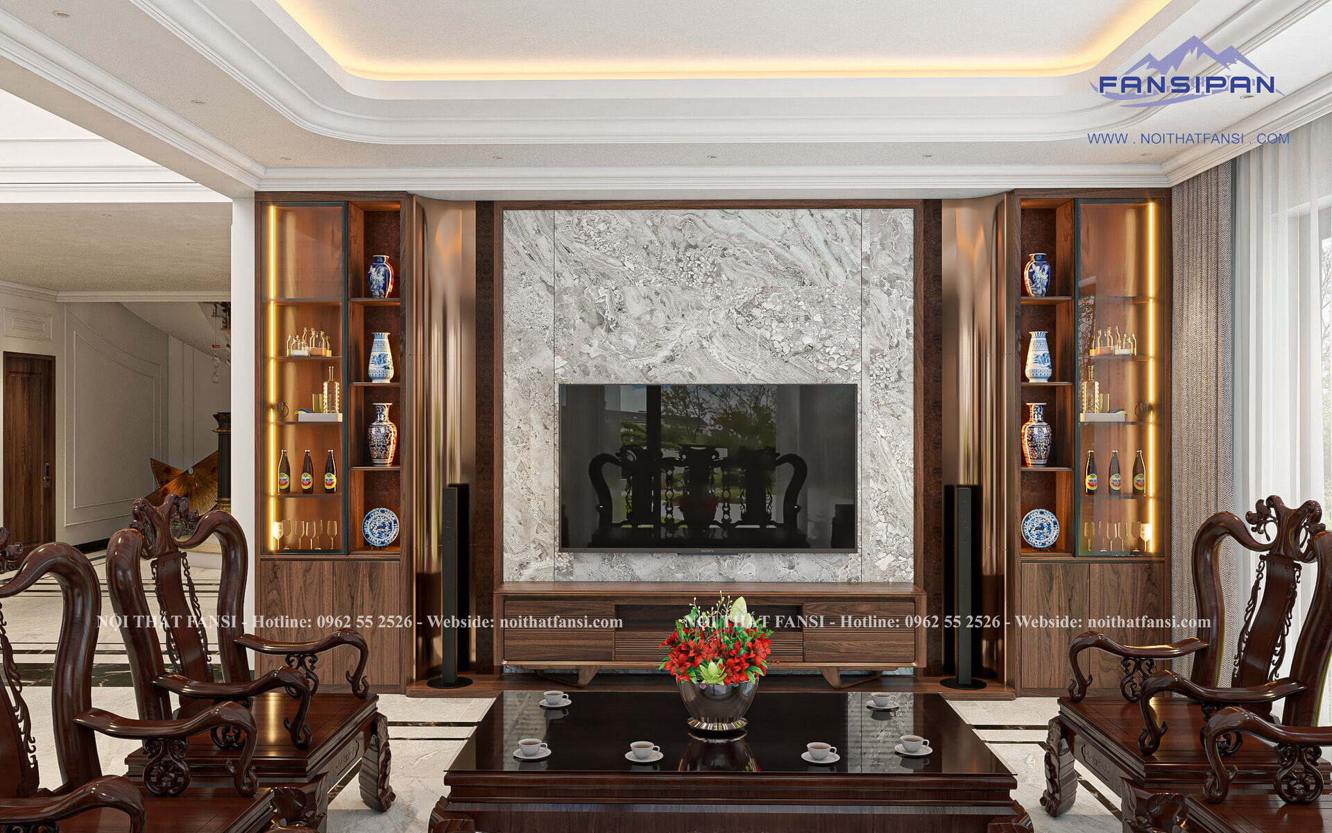 THIẾT KẾ NỘI THẤT BIỆT THỰ TÂN CỔ