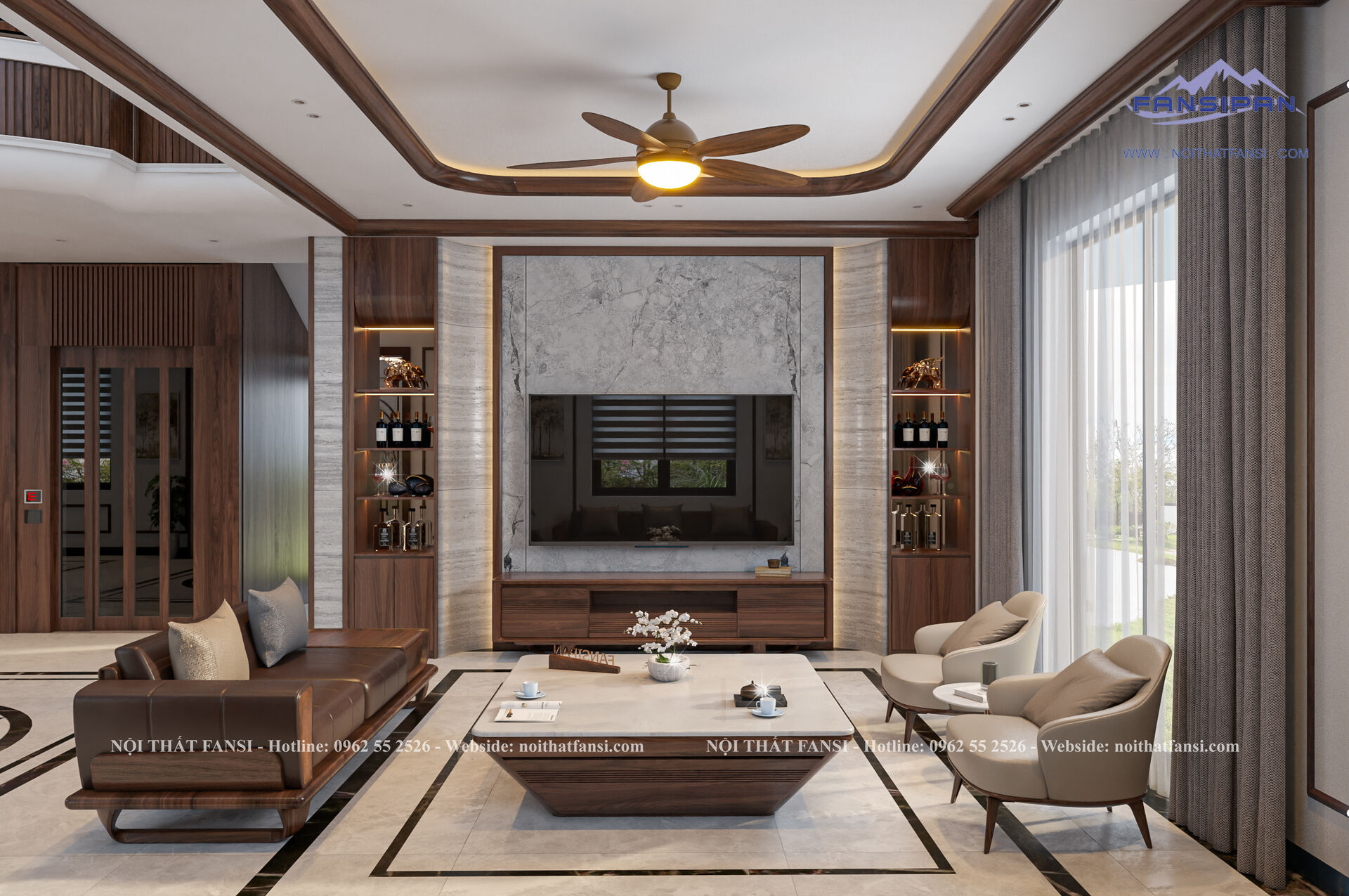 THIẾT KẾ BIỆT THỰ THÔNG TẦNG TẠI VĨNH PHÚC